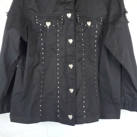 Quacker Factory Rhinestone Heart‎ Jacket - Picture 3 of 9